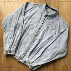 90s　日本製　スイングトップ　ジャケット　ジップ　ライトブルー　ブルゾン　L