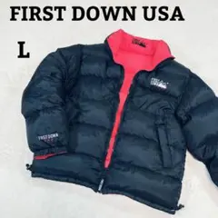 【美品】ファーストダウン　ダウンジャケット　リバーシブル　厚手　L