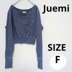 juemi オフショル ピグメントスウェット オフィショルトレーナー スウェット