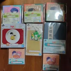 らんま 1/2 一番くじ キャンバスボード 食器アソート ラバスト　8点