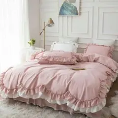 ワイドダブル ベッド用品4点セット ．寝具 枕カバー掛け布団カバー ベッドパッド