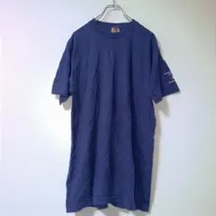 フルーツオブザルーム Tシャツ クルーネック 無地 L 紺 綿 ネイビー