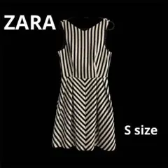 ZARA ストライプ柄　ノースリーブワンピース　パーティー　結婚式　二次会
