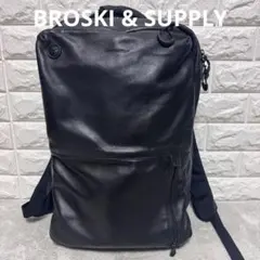 N*U様 【防水本革】BROSKI & SUPPLY バックパック ブラックのサムネイル
