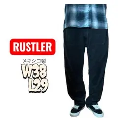 90s RUSTLER ラスラー ブラックデニム W38 L29 メキシコ製