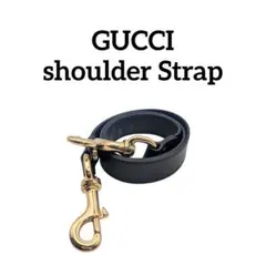 グッチ 87cm ショルダー ストラップ ゴールド ブラックのサムネイル