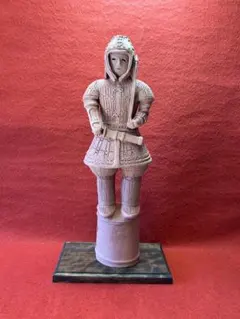 挂甲の武人 埴輪 はにわ アンティーク レトロ 30㎝ 魔除け 縁起物 美品