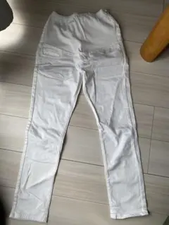 マタニティパンツ M ホワイト 綿100%