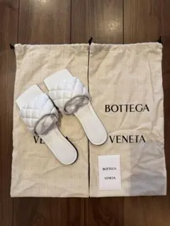 BOTTEGA VENETA リド　フラットサンダル ホワイト　35センチのサムネイル
