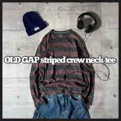 OLD GAP striped crew neck l/s tee y2k