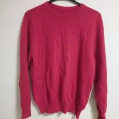 カシミヤ100% セーター 赤 レッド M〜L