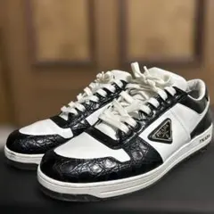 極美品〜美品 PRADA レザー ダウンタウン スニーカー