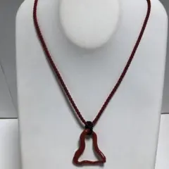 (ME-102) SILVER 地中海サンゴサークルペンダント　正絹組紐付き