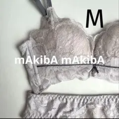 下着2508ラベンダーM 楽ブラ 高品質 レース ノンワイヤーブラショーツセット