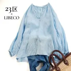 23区×LIBECO　リベコ　リネンスキッパーブラウス　ボリュームスリーブ　38のサムネイル