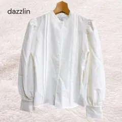 dazzlin ダズリン　パフスリーブ　シャツ　ブラウス　 オフィス　ホワイト