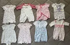 ベビー　新生児　肌着　半袖　ロンパース　50 60 70 80㎝　8枚セット