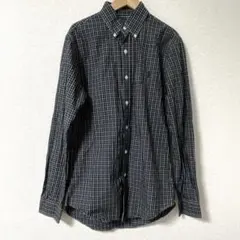 ラルフローレン　BD長袖シャツ　チェック柄　ポニー　ブラック