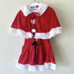 クリスマス　サンタコスプレ　4点セット　帽子，手袋付き