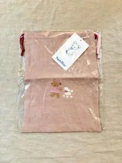 ☆新品タグ付き☆familiar ファミリア　コップ袋 ピンク リネン　巾着袋