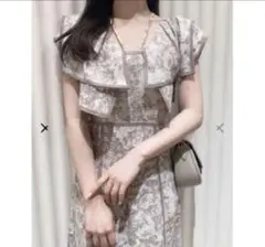 SNIDEL ラッフルカラーワンピース