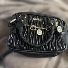 LIZLISA キルティングリボンチャームポシェット