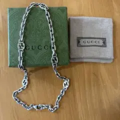 【極美品】GUCCI グッチ ロゴモチーフ チェーンネックレス シルバー925