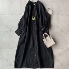 美品　アーバンリサーチドアーズ　リネンギャザーワンピース　麻100% ゆったり