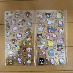サンリオキャラクターズ　ラメ入り樹脂もりシール　2枚セット