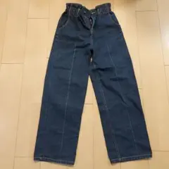 INGNI　ダークブルー ワイドレッグデニムパンツ