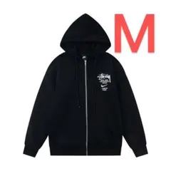 Stussy Nike パーカー 刺繍ロゴ ブラック Mサイズ