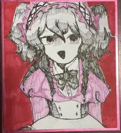 手書きイラスト　色紙　オリジナル