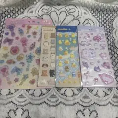 ぷくぷく　ぷっくりシール　宝石風シール　4シートまとめ売り