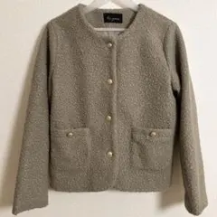 ノーカラー ジャケット ブルゾン