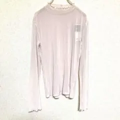 ❤︎美品未使用❤︎GU チュールスキン T 長袖　ピンク【Lサイズ】