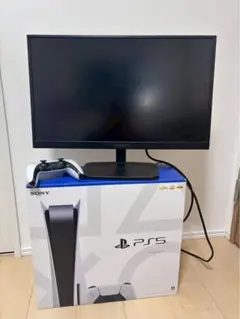PS5 CFI-1000A ディスク版コントローラー2個24インチモニターセット