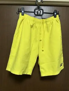 YONEX バドミントン　ハーフパンツ M イエロー　スリムタイプ