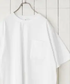 URBAN RESERCH MVSヘビーコットンTシャツ ホワイト ポケット付き