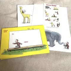 Curious George 便箋セット シール付き