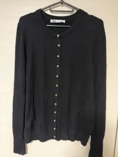 ZARA ザラ　カーディガン ブラック ゴールドボタン