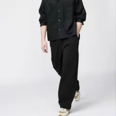 UNIQLO : C スウェットワイドパンツ S ブラック　匿名配送