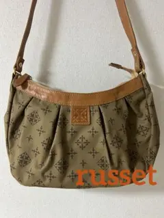 russet モノグラム柄 ショルダーバッグ グリーン系 - メルカリ