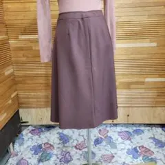 Aylesbury アリスバーリー ロングスカート ウール混 エンジ