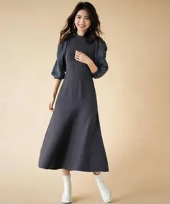 SAISON DE PAPILLON ニットドッキングワンピース ワンピース