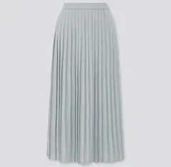【試着のみ】ユニクロ UNIQLO シフォンプリーツロングスカート　水色　青