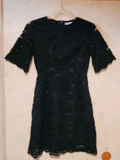 総レースワンピース ブラック フォーマル ドレス 二次会 フェアリーグランジ