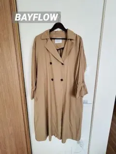 BAYFLOW ベージュ ダブルブレスト トレンチコート
