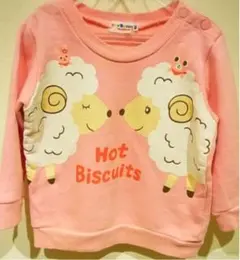 ミキハウス　ホットビスケットのトレーナー　80cm  可愛い　ピンク　0020