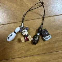 ラウンドワン ミッキーマウス キティ　ストラップ