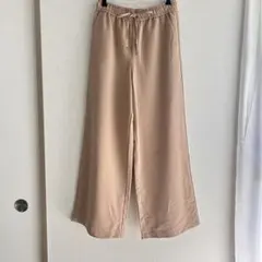 GU ジーユー ボトムス ワイドパンツ イージーパンツ ベージュL ポケット付き